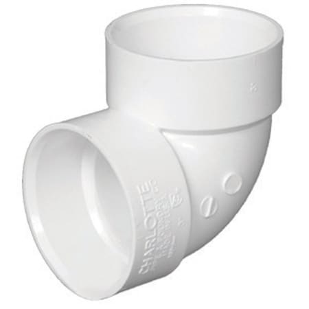 Charlotte Pipe And Foundry Charlotte Pipe Schedule 40 2 in. Hub X 2 in. D Hub PVC 90 Degree Elbow 1 pk PVC003310800
